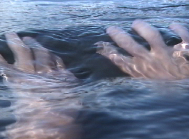 hands underwater
